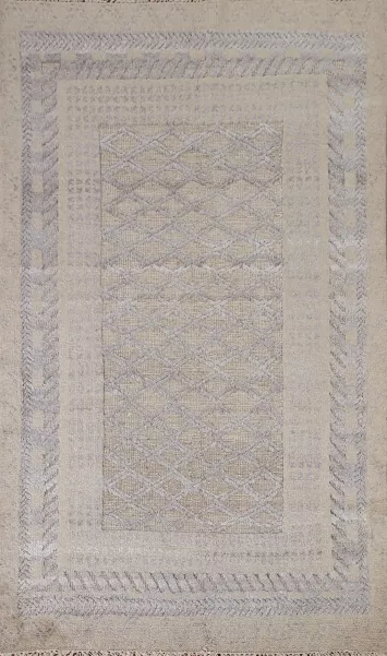 Trellis Wool Moroccan Indian Area Rug 5x8