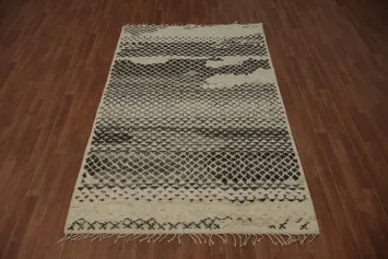 Earth Tone Moroccan Indian Area Rug 5x8