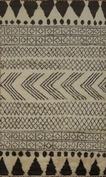 Plush Handmade Moroccan Indian Area Rug 5x8