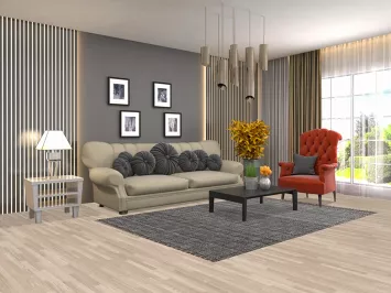 Black & White Moroccan Wool Area Rug 5x8