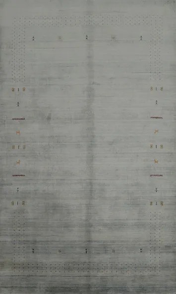 Minimalist Gabbeh Area Rug 5x8 with Subtle Design Accents