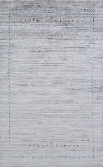 Handmade Gabbeh Oriental Area Rug 5x8