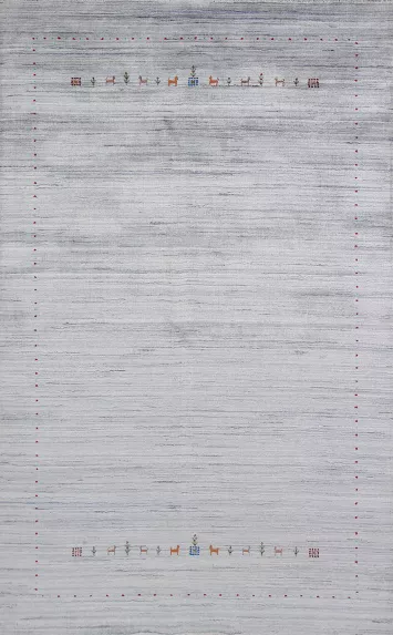 Handmade Gabbeh Indian Area Rug 5x8