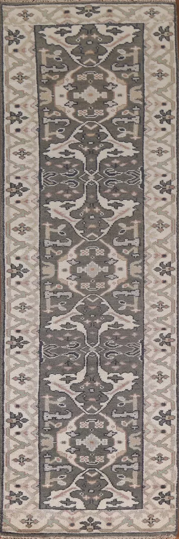 All-Over Oushak Indian Runner Rug 3x10