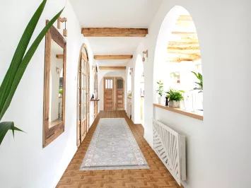 Light Blue Oushak Oriental Runner Rug 3x16