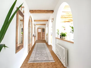 All-Over Oushak Indian Runner Rug 3x16