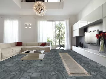 Gray Blue Oushak Oriental Runner Rug 3x19