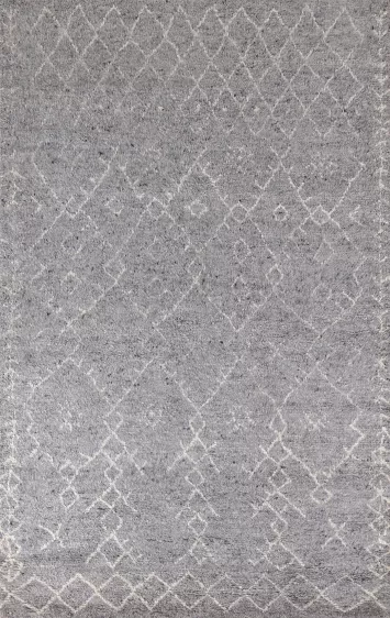 Gray Plush Moroccan Indian Area Rug 5x8