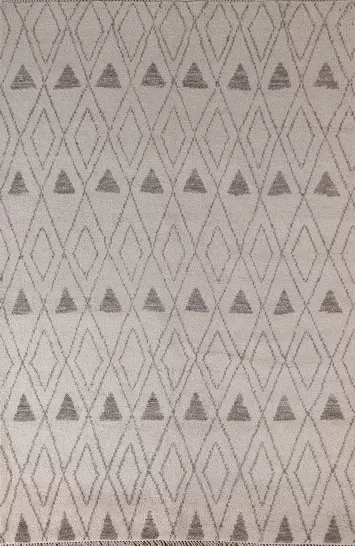 Earth Tone Plush Moroccan Indian Area Rug 6x9