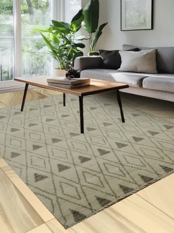 Earth Tone Plush Moroccan Indian Area Rug 6x9