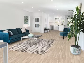 Plush Ivory Wool Moroccan Indian Area Rug 5x8