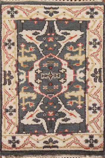 Dark Gray Oushak Oriental Rug 2x3