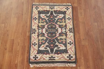 Dark Gray Oushak Oriental Rug 2x3