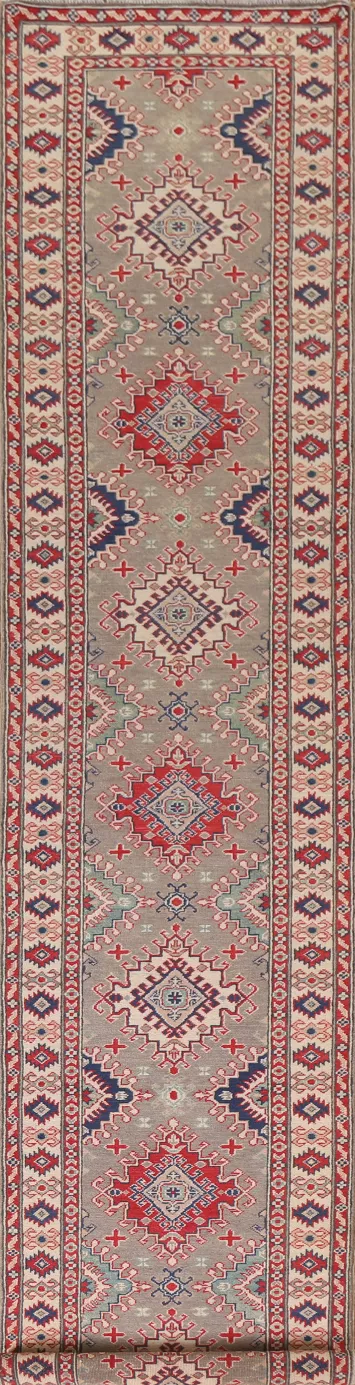 South Western Kazak Oriental Runner Rug 3x16