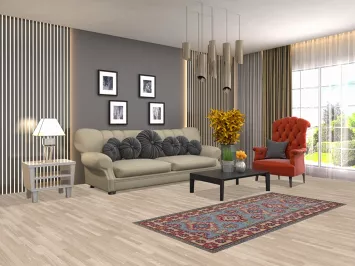 Blue Handmade Kazak Oriental Area Rug 3x6