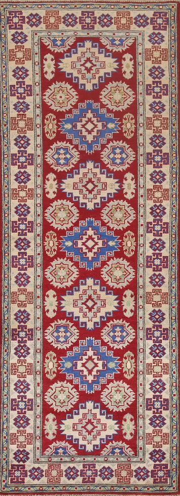 Red Kazak South Western Runner Rug 3x9