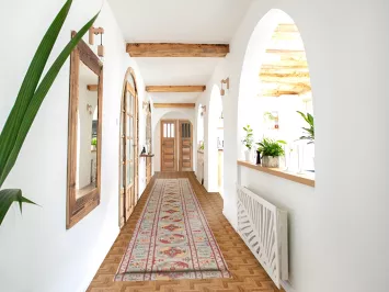 South Western Kazak Oriental Runner Rug 3x20