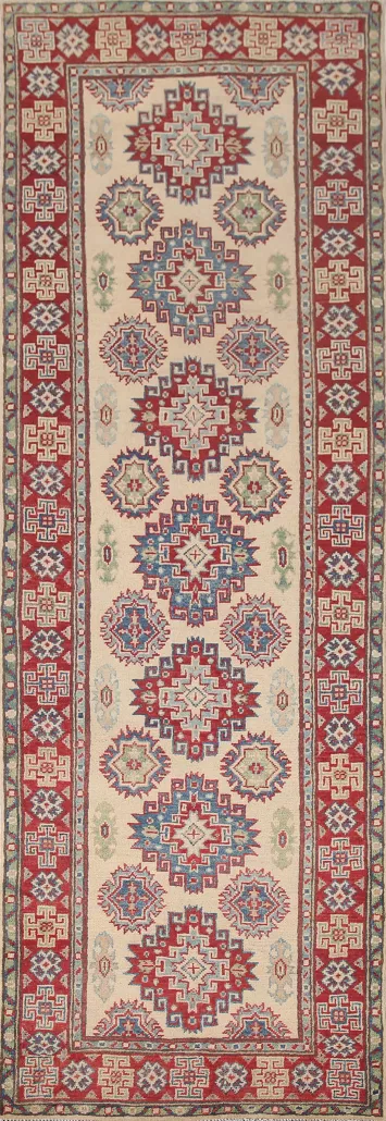 South Western Kazak Wool Runner Rug 3x8