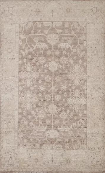 Vegetable Dye Oushak Turkish Area Rug 4x6