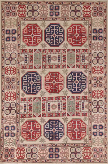 Geometric Kazak South Western Area Rug 7x10