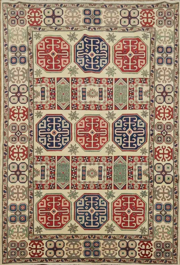 South Western Kazak All-Over Area Rug 7x10