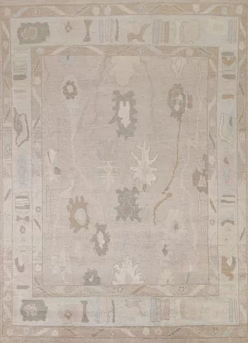 Vegetable Dye Oushak Turkish Area Rug 8x10