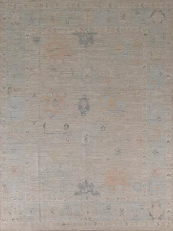 Vegetable Dye Oushak Turkish Area Rug 8x10