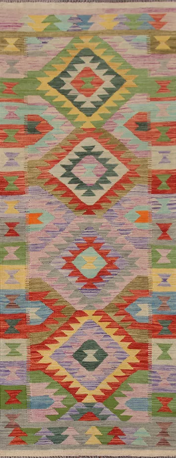South Western Kilim Oriental Runner Rug 3x8