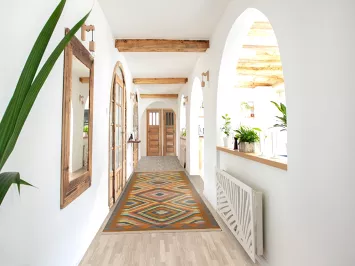 Multicolor Kilim Reversible Wool Runner Rug 3x13