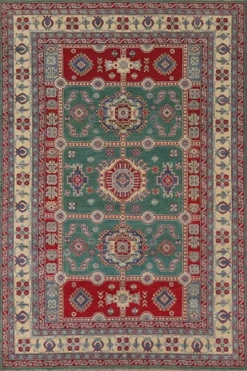 Handmade Kazak Wool Area Rug 7x10