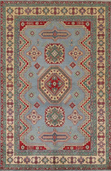 Light Blue Kazak Oriental Area Rug 7x10