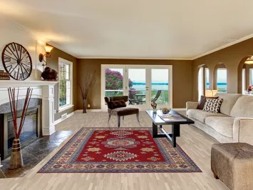 South Western Kazak Red Wool Area Rug 7x10