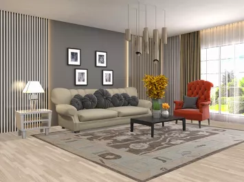 Earth Tone Wool Oushak Vegetable Dye Area Rug 8x10