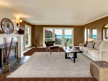 Vegetable Dye Oushak Turkish Area Rug 10x14