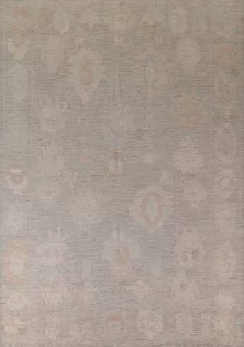 Vegetable Dye Oushak Turkish Area Rug 9x12