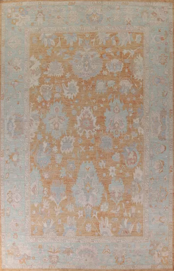 Vegetable Dye Oushak Turkish Area Rug 10x14