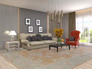 Vegetable Dye Oushak Turkish Area Rug 10x14