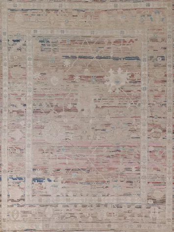 Earth Tone Oushak Vegetable Dye Area Rug 8x10