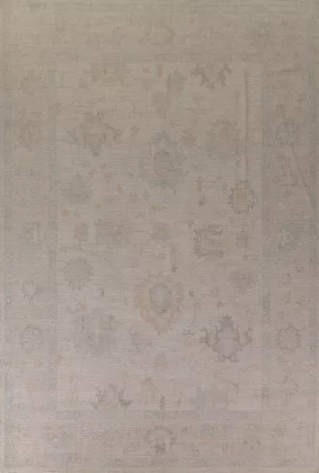 Earth Tone Oushak Vegetable Dye Area Rug 10x13