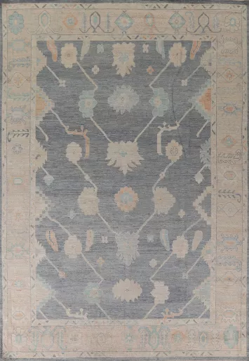 Vegetable Dye Oushak Turkish Area Rug 9x12