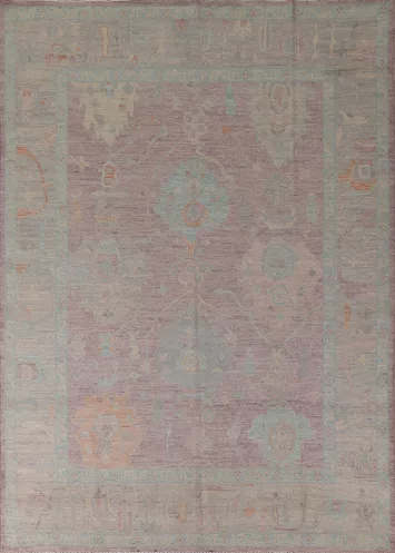 Vegetable Dye Oushak Turkish Purple Rug 8x10