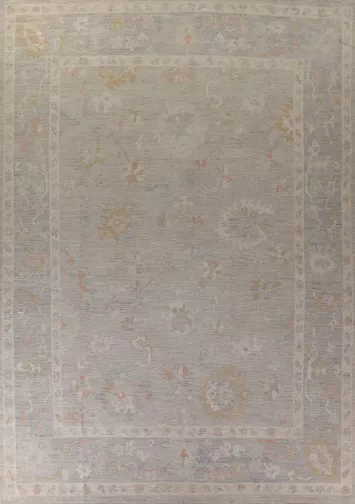 Vegetable Dye Oushak Turkish Large Rug 12x15