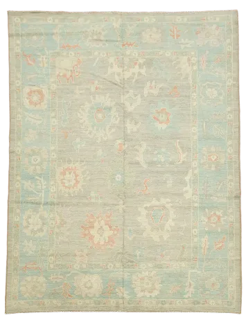 Handmade Oushak Vegetable Dye Area Rug 9x12