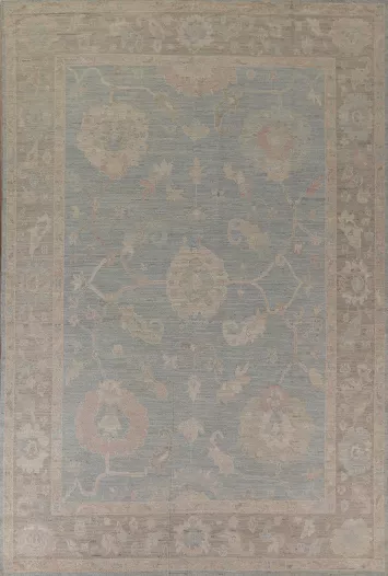 Vegetable Dye Oushak Turkish Area Rug 9x12