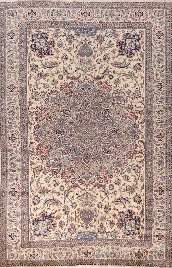 Vegetable Dye Nain Persian Area Rug 8x12