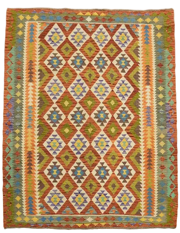 Multicolor Kilim Oriental Area Rug 6x8