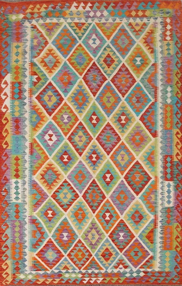 Multicolor Kilim Oriental Area Rug 7x10
