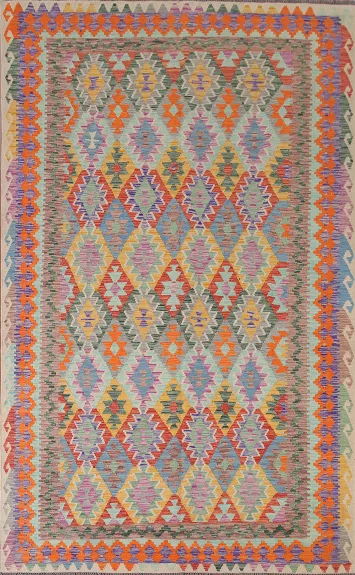 Reversible Wool Kilim Oriental Area Rug 7x10
