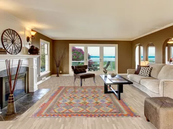 Reversible Wool Kilim Oriental Area Rug 7x10