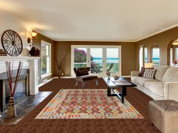 Reversible Wool Kilim Oriental Area Rug 7x10